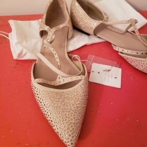 NWT Zara sparkly Ballerina sandals